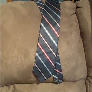 Gray with striped tie
